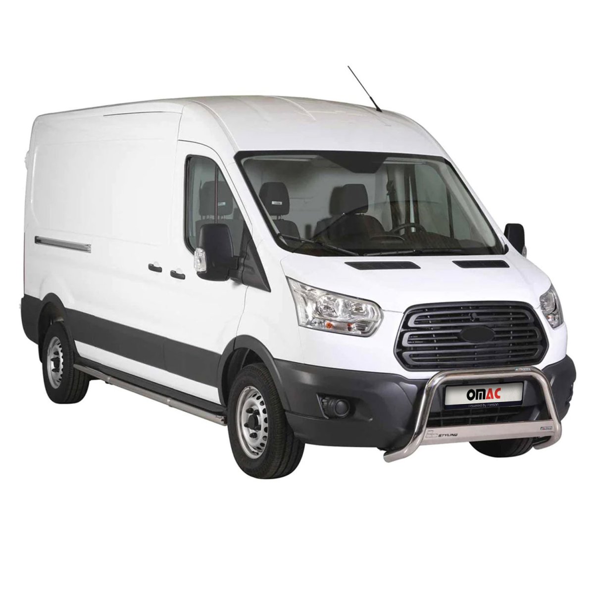 Ford Transit Bull Bar - Omac - Steel 1Pc - Silver - '15-'20